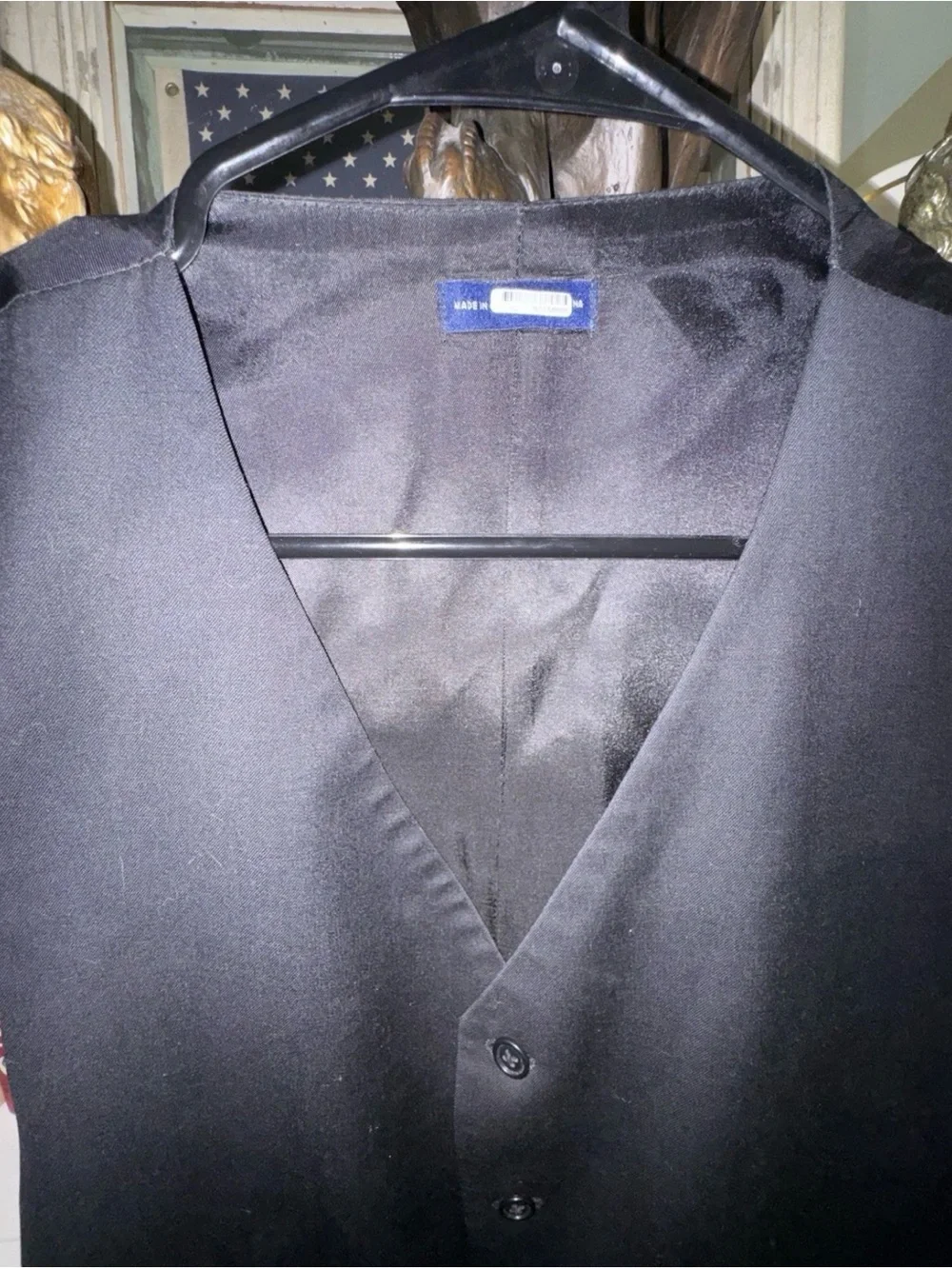 Stafford Performance Black Wool Vest Men’s Large - Excellent Condition/worn once